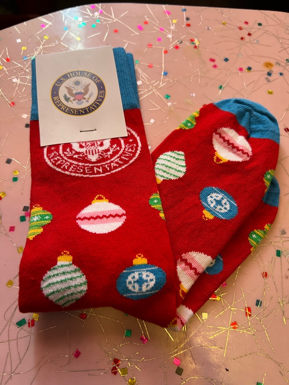 🎄U.S. House of Representatives Branded Dress Socks Christmas Theme Made in U.S.A